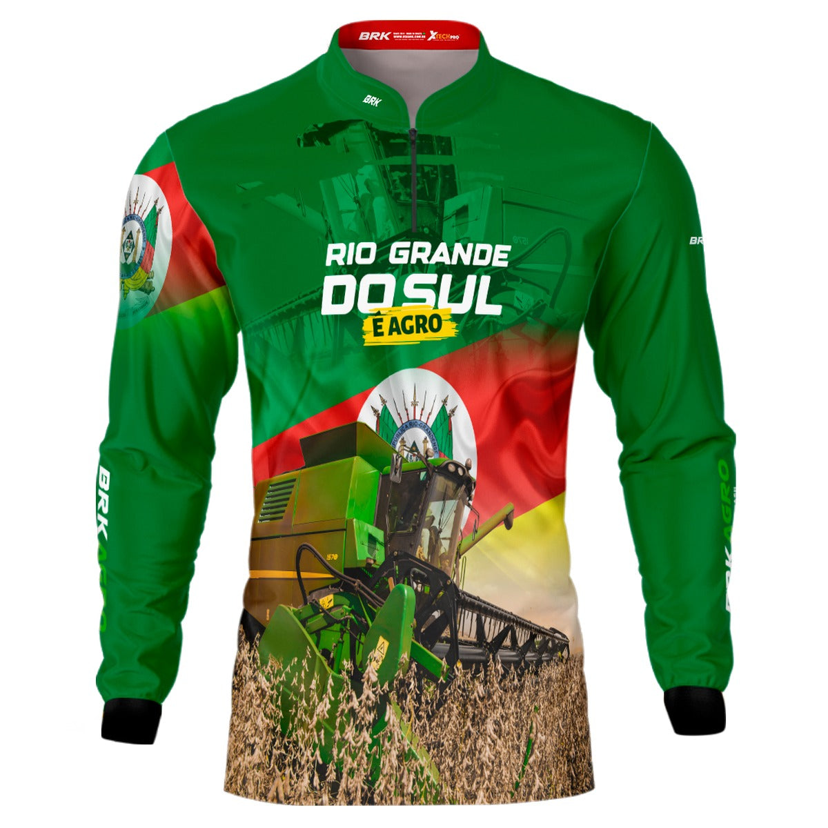 Camisa Agro Brk Colheitadeira e Rio Grande do Sul é Agr UV50+ - Brk Agro