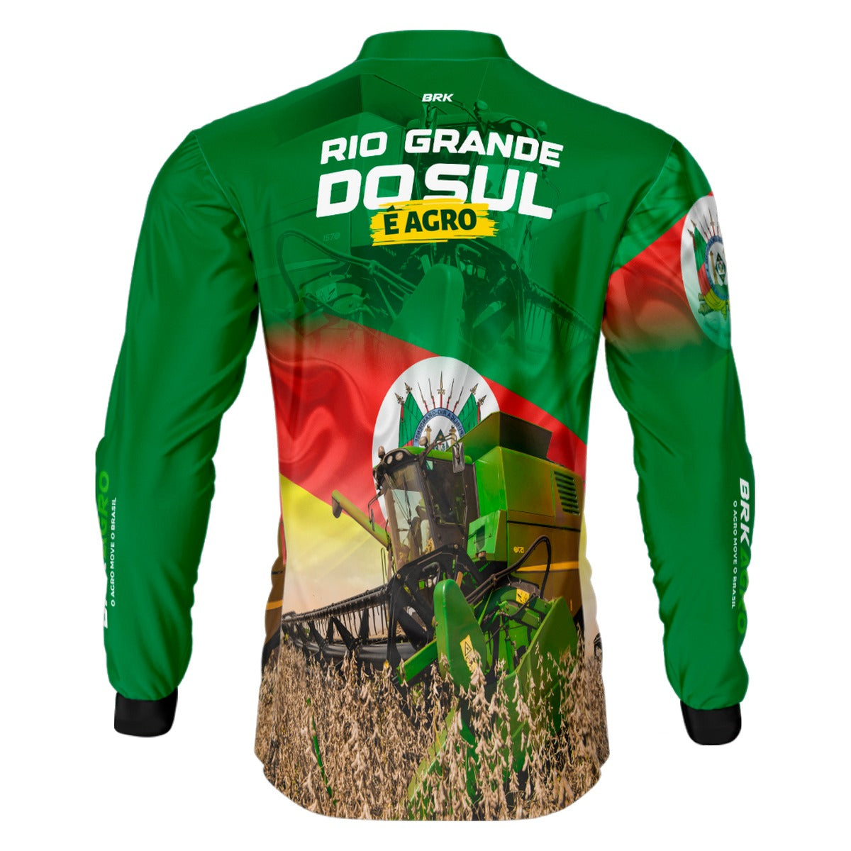 Camisa Agro Brk Colheitadeira e Rio Grande do Sul é Agr UV50+ - Brk Agro