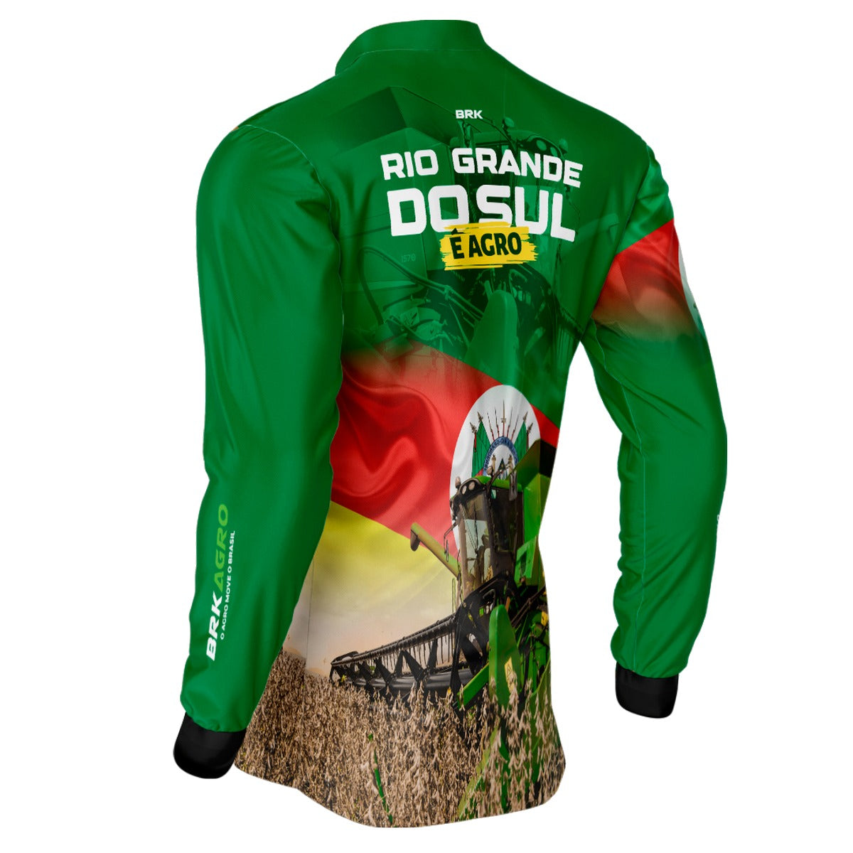 Camisa Agro Brk Colheitadeira e Rio Grande do Sul é Agr UV50+ - Brk Agro