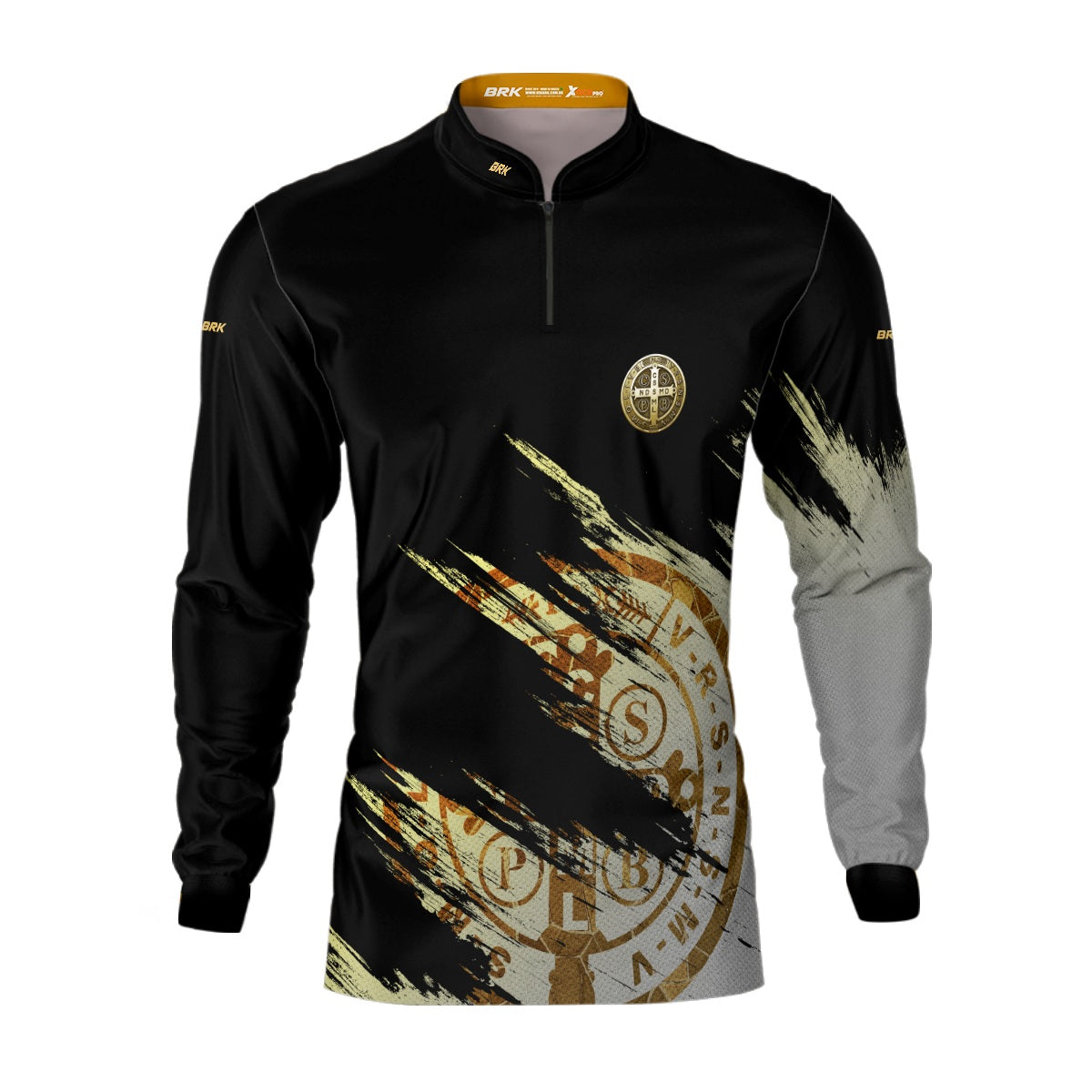 Kit 1 Boné Trucker Agro São Bento + 1 Camisa Agro Brk Grunge com Proteção Solar UV50+ - Brk Agro