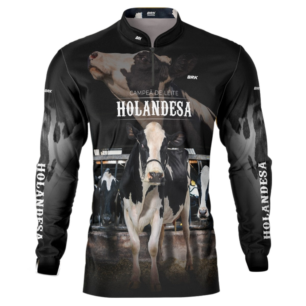 Camisa Agro Brk Vaca Holandesa com Proteção Solar UV50+ - Brk Agro