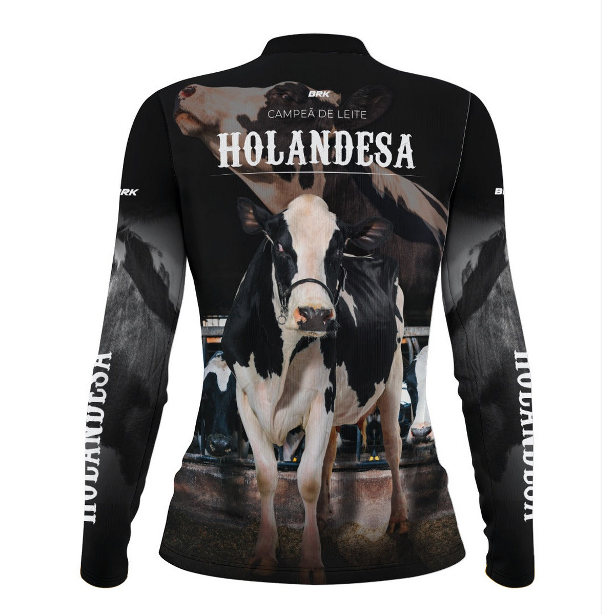 Camisa Agro Feminina Brk Vaca Holandesa com Proteção Solar UV50+ - Brk Agro