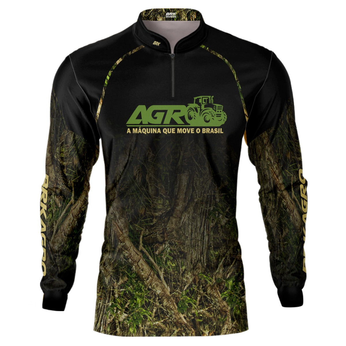 Camisa Agro Brk Camuflada O Agro Move o Brasil com Proteção Solar UV50+ - Brk Agro