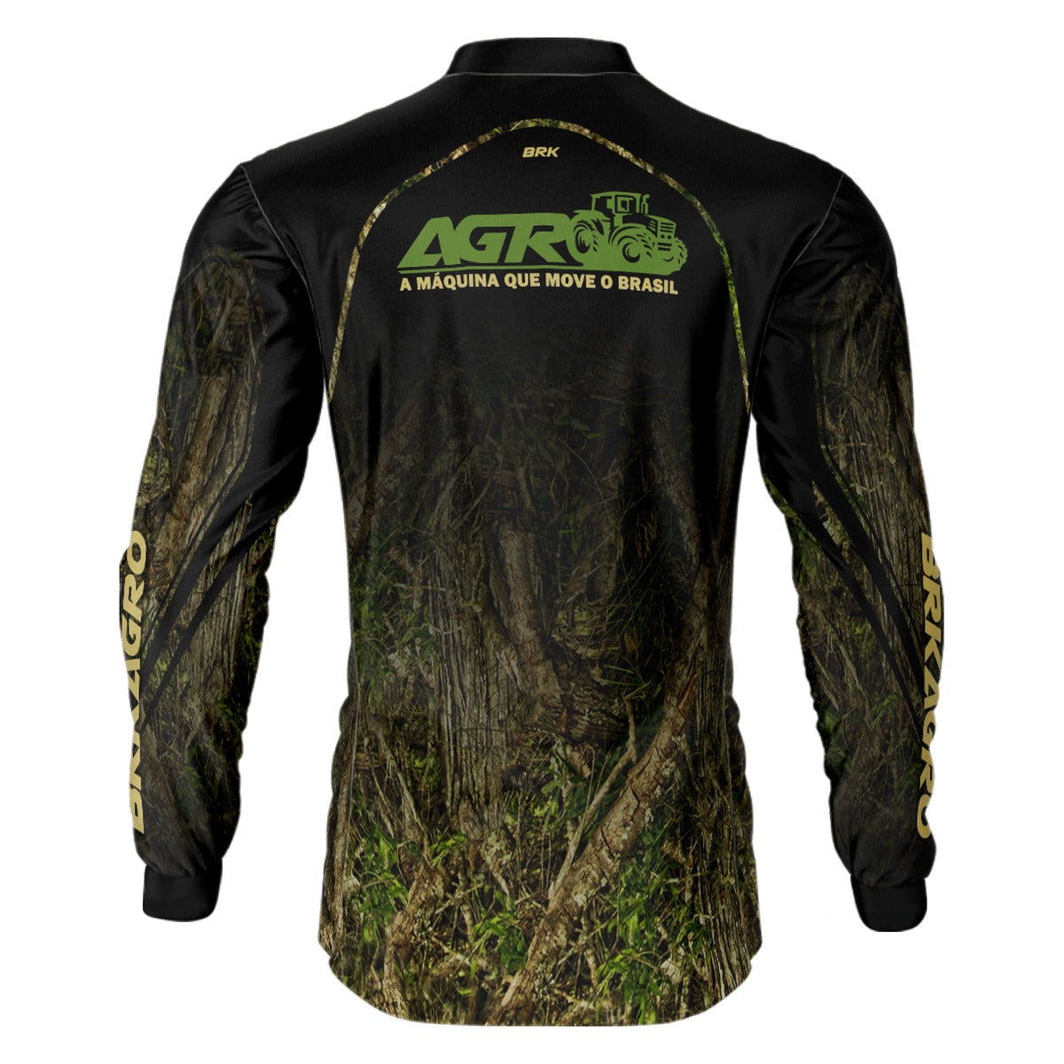 Camisa Agro Brk Camuflada O Agro Move o Brasil com Proteção Solar UV50+ - Brk Agro