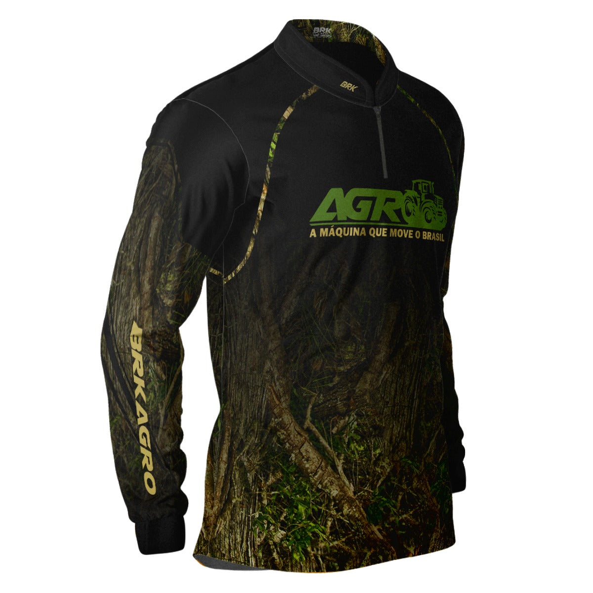 Camisa Agro Brk Camuflada O Agro Move o Brasil com Proteção Solar UV50+ - Brk Agro