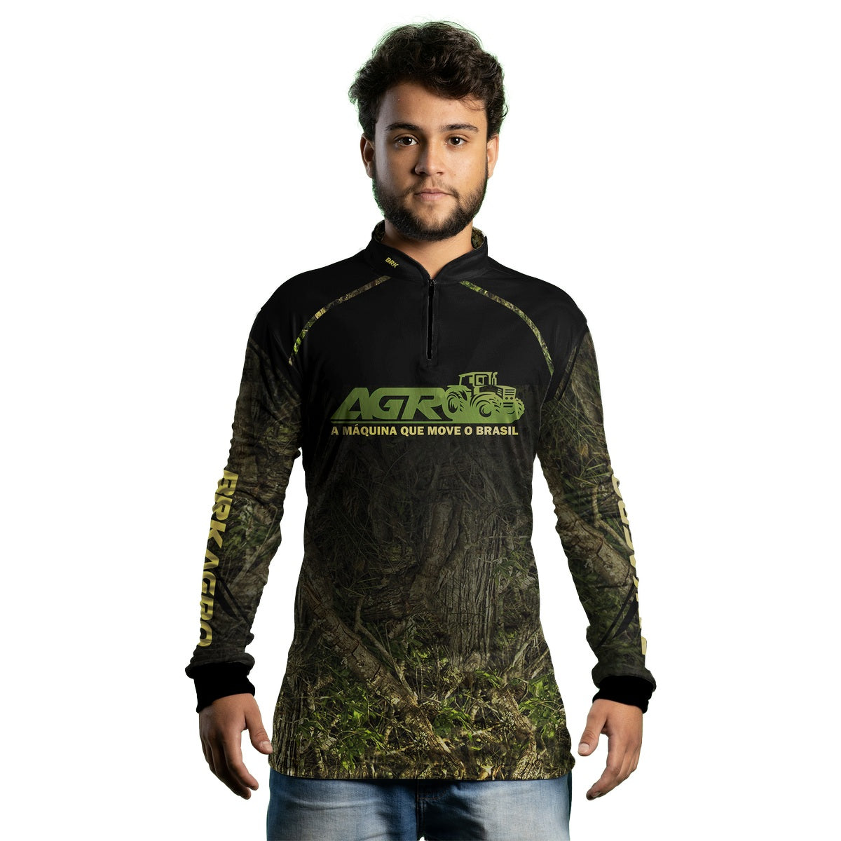 Camisa Agro Brk Camuflada O Agro Move o Brasil com Proteção Solar UV50+ - Brk Agro