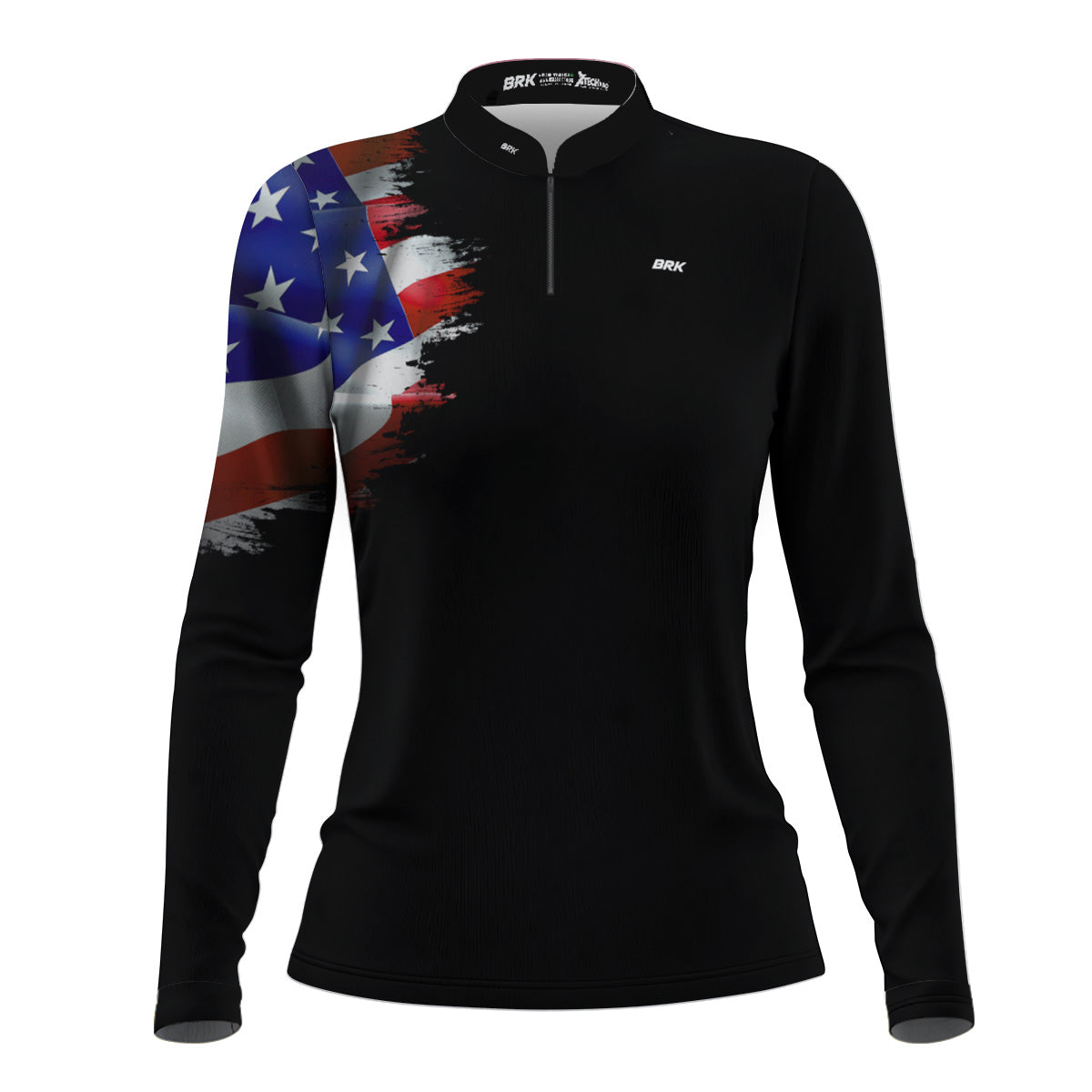 Camisa Agro Feminina Brk Bandeira Estados Unidos com Proteção Solar UV50+ - Brk Agro
