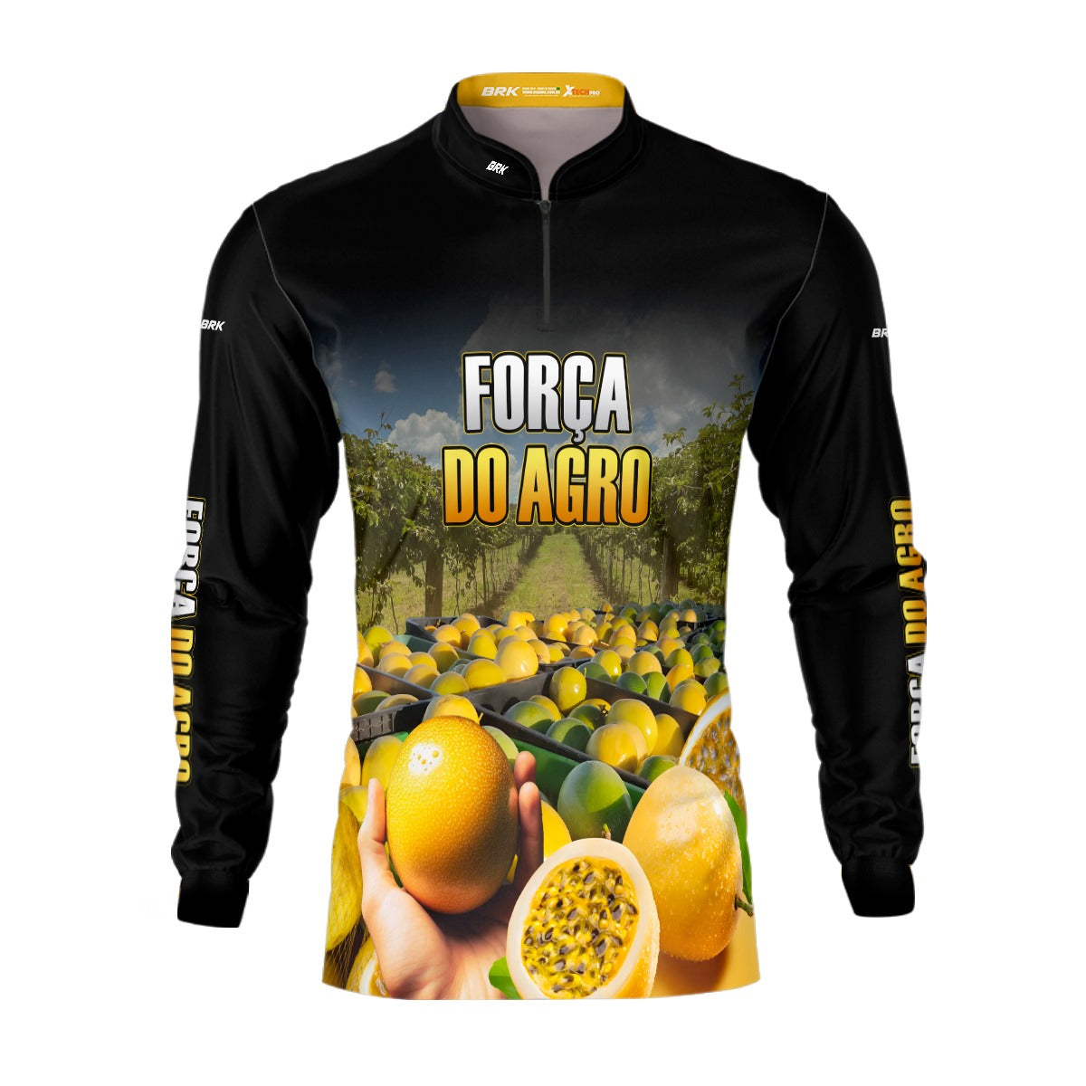 Camisa Agro Brk A Força do Agro Produtor de Maracujá com UV50+ - Brk Agro