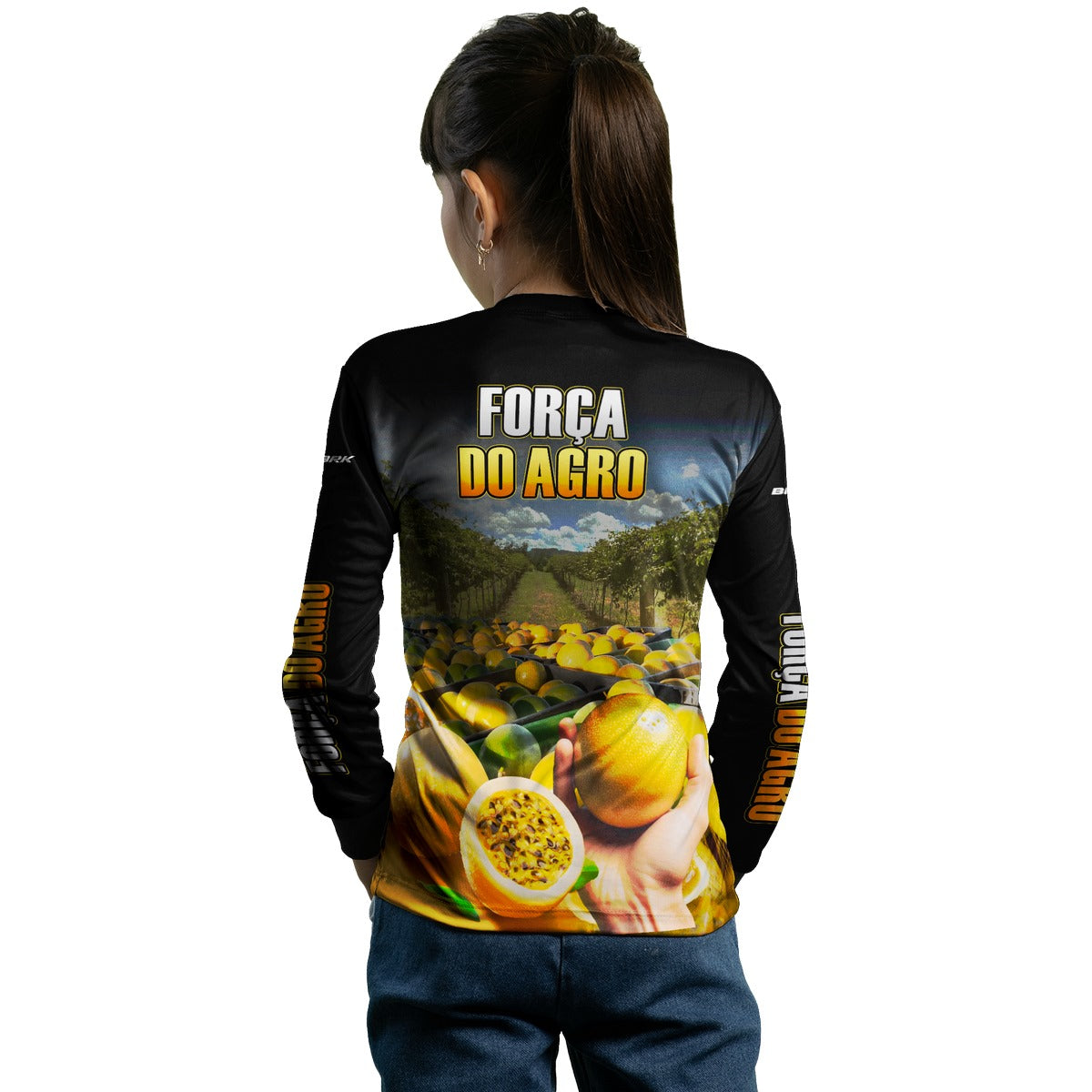 Camisa Infantil Agro Brk A Força do Agro Produtor de Maracujá com Proteção Solar UV50+ - Brk Agro