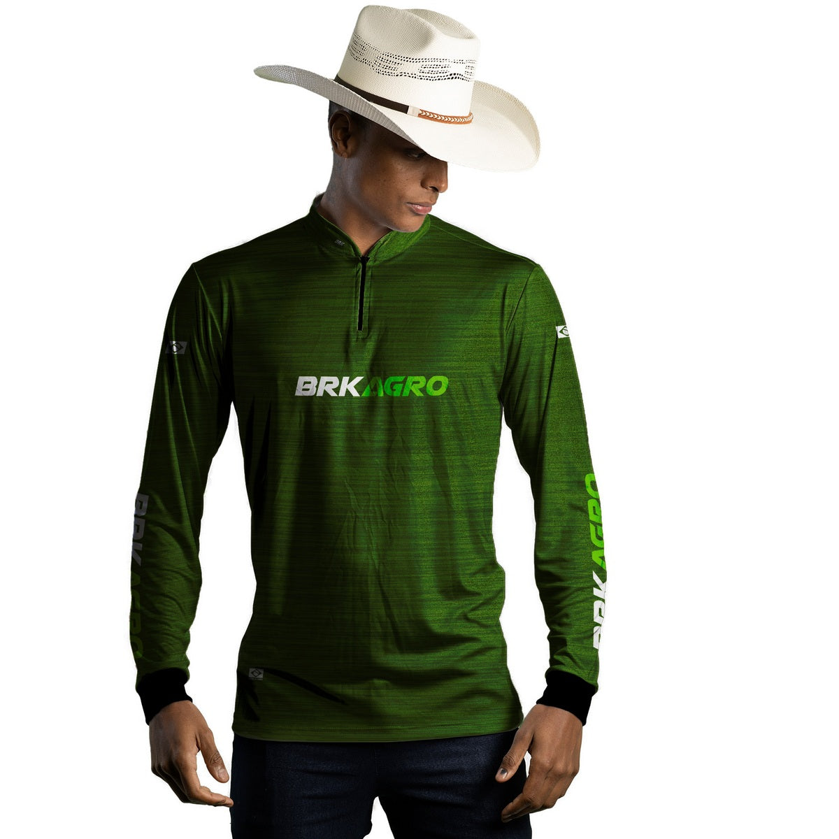 Camisa Agro Brk Mescla Verde com Proteção Solar UV50+ - Brk Agro