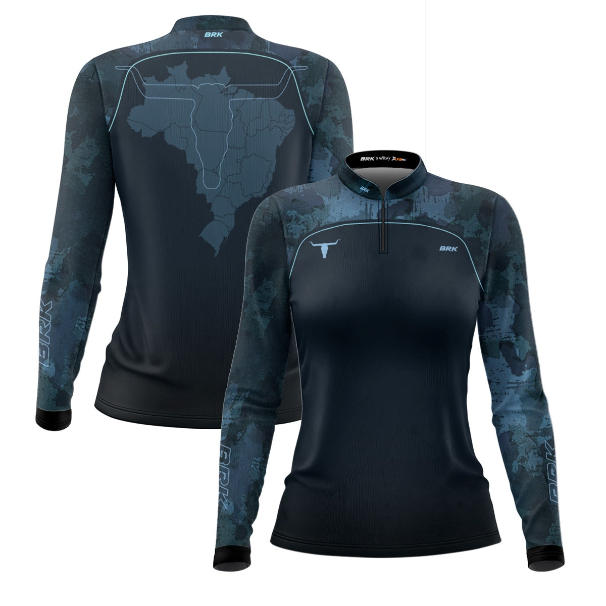 Kit Camisas Camo Long Horn Brk com UV50+ - Brk Agro