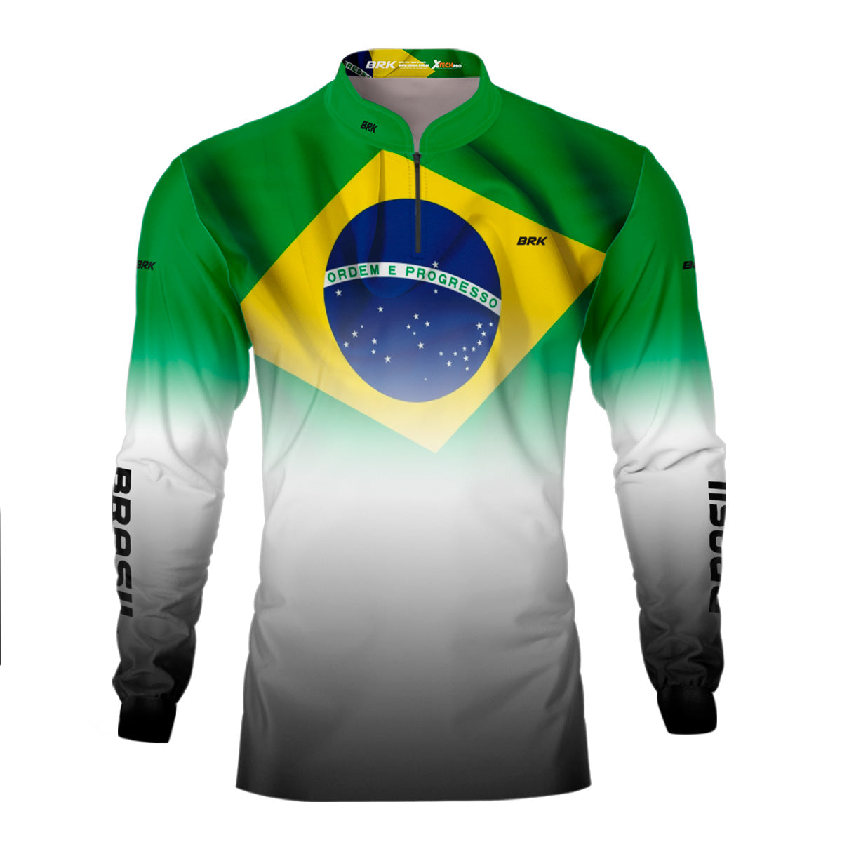 Camisa Agro Brk Brasil Branca com Proteção Solar UV50+ - Brk Agro