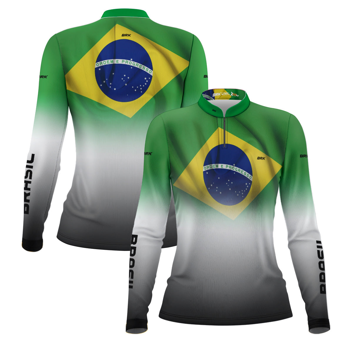 Camisa Feminina Agro  Brk Brasil Branca com Proteção Solar UV50+ - Brk Agro