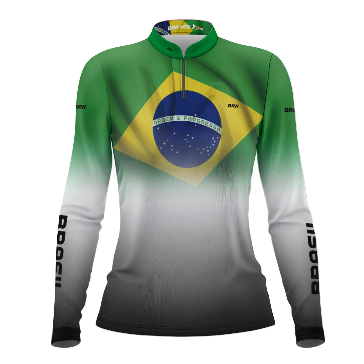 Camisa Feminina Agro  Brk Brasil Branca com Proteção Solar UV50+ - Brk Agro