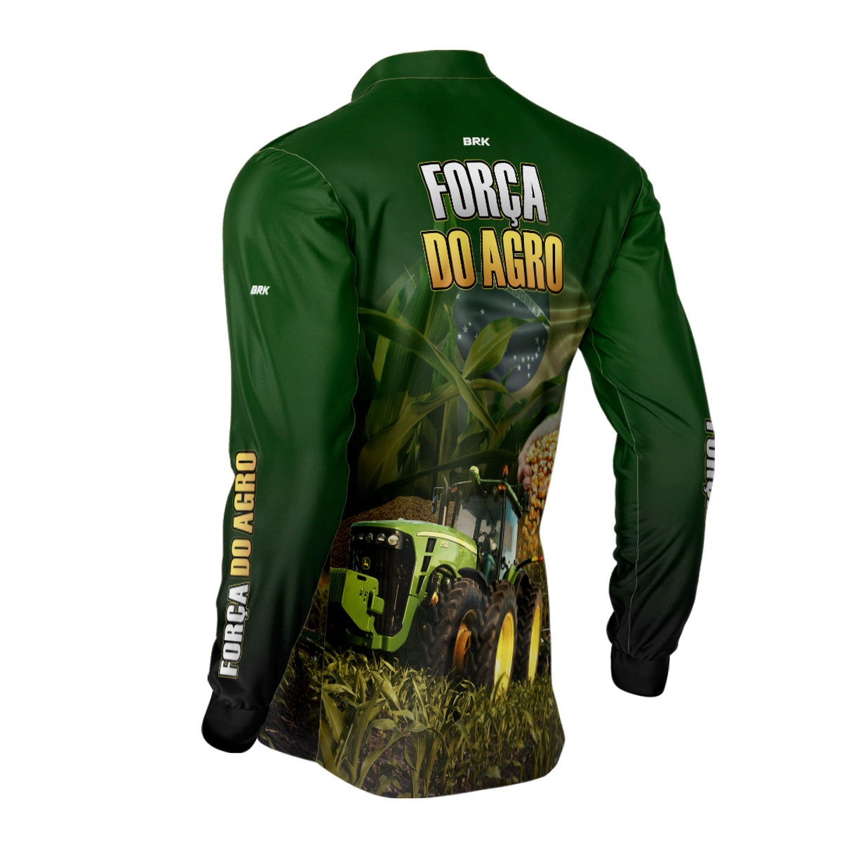 Camisa Agro Brk A Força do Agro Produtor de Milho com Proteção Solar UV50+ - Brk Agro