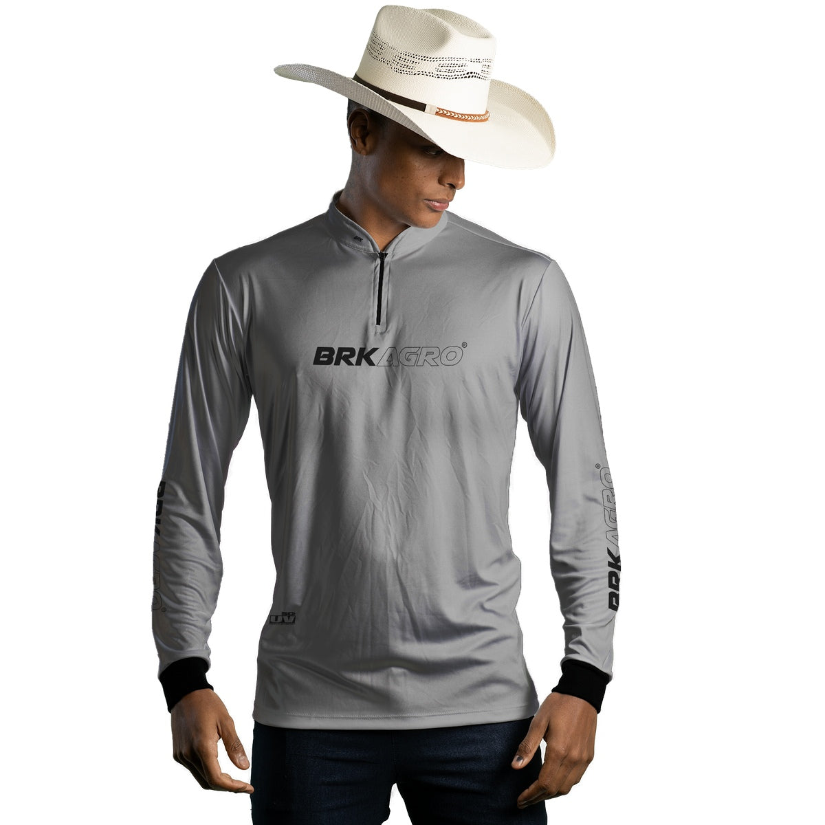 Camisa Agro Brk Cinza Clean com Proteção Solar UV50+ - Brk Agro
