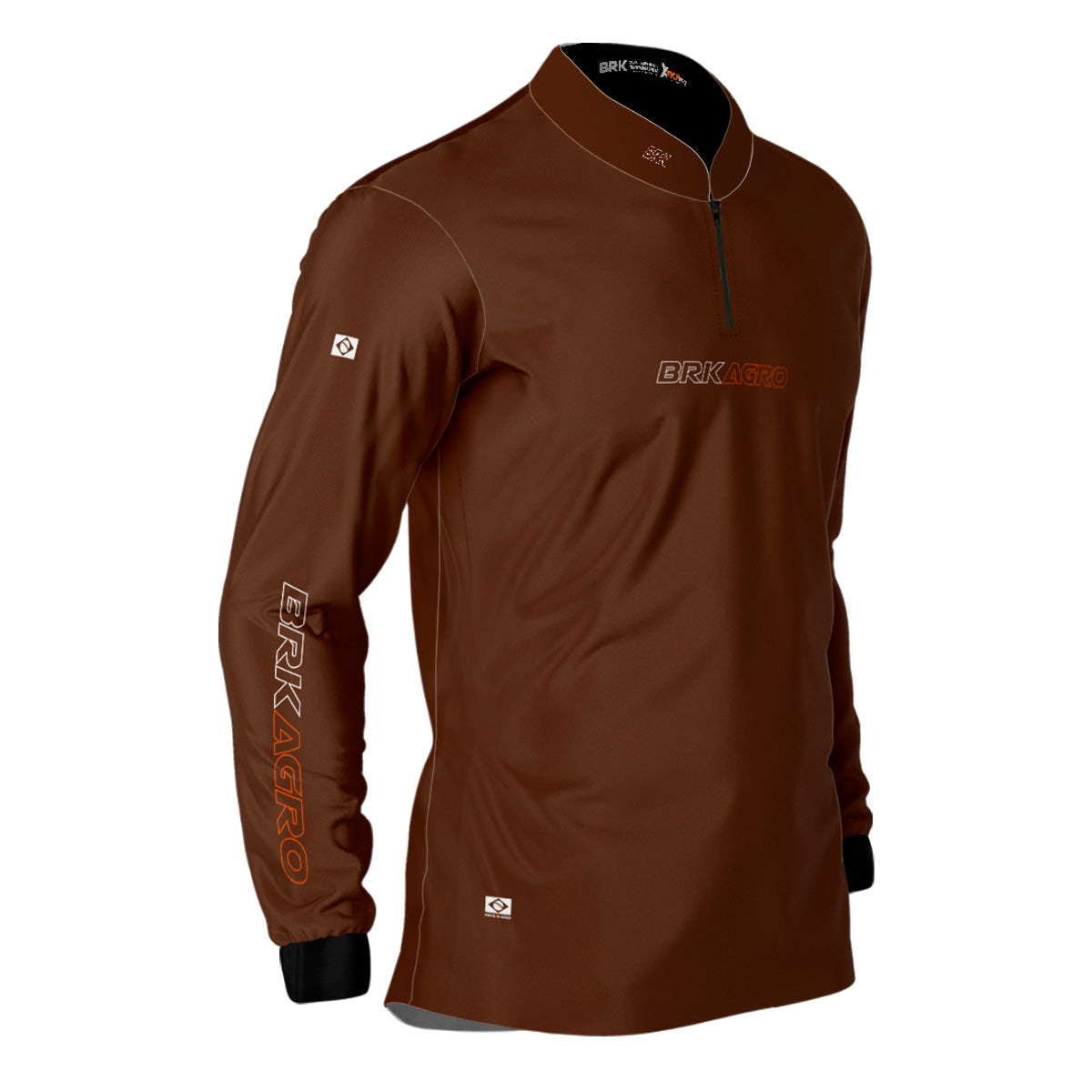 Camisa Agro Brk Marrom com Proteção Solar UV50+ - Brk Agro