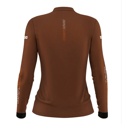 Camisa Feminina Agro Brk Marrom com Proteção Solar UV50+ - Brk Agro