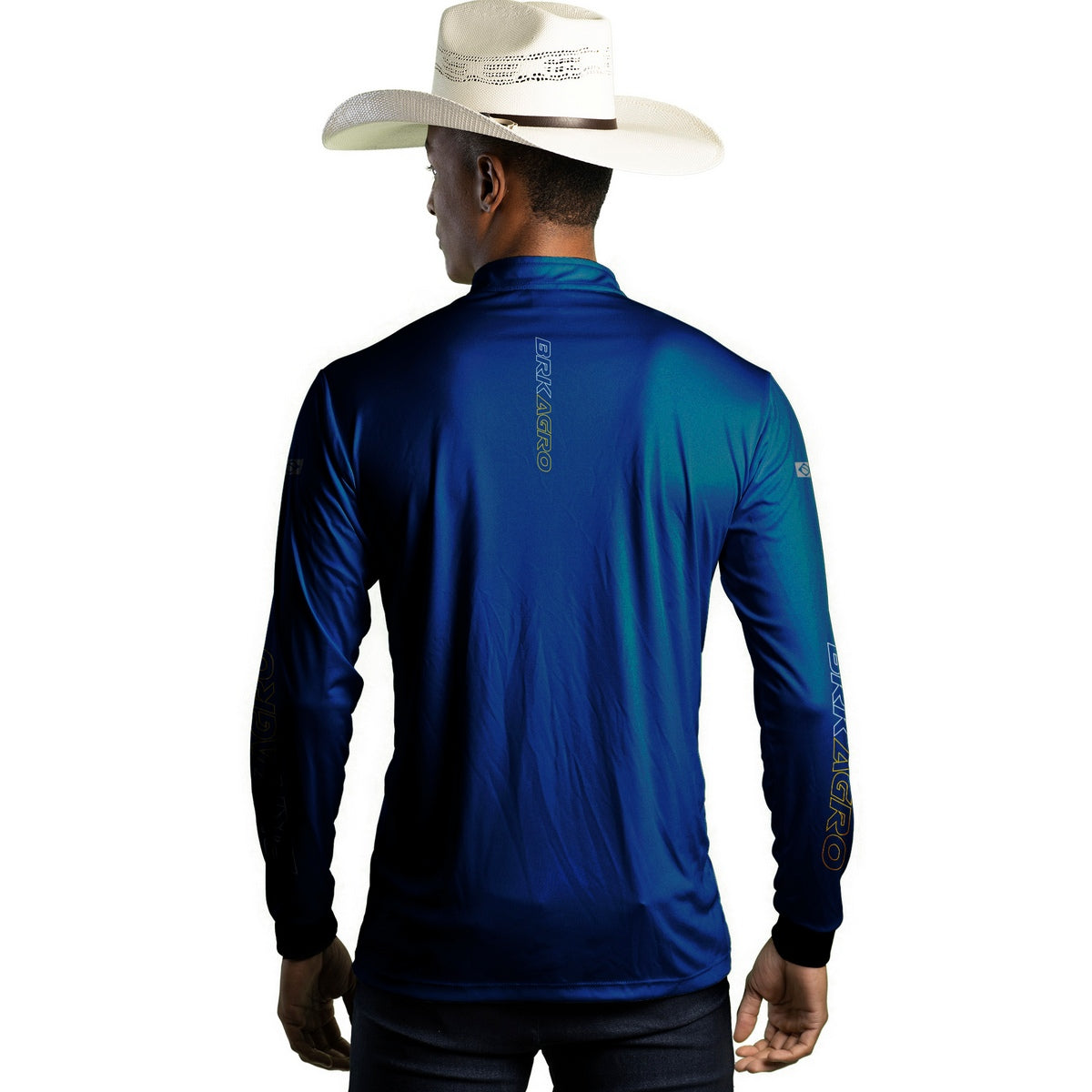 Camisa Agro Brk Básica Azul com Proteção Solar UV50+ - Brk Agro