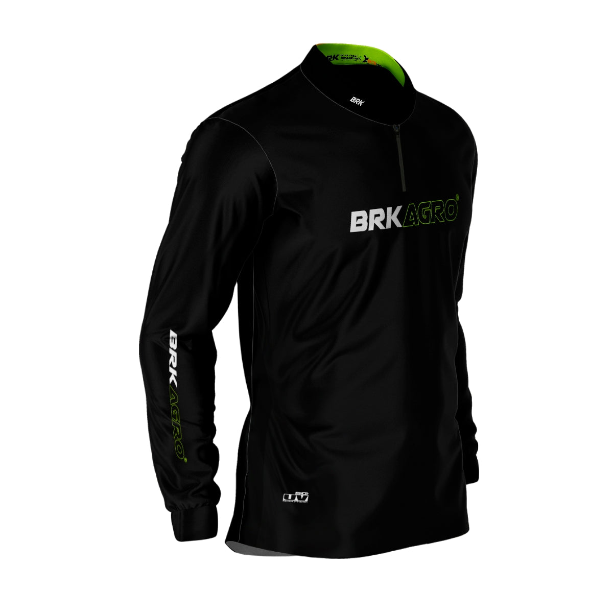 Camisa Agro Brk Preto Básica com Proteção Solar UV50+ - Brk Agro