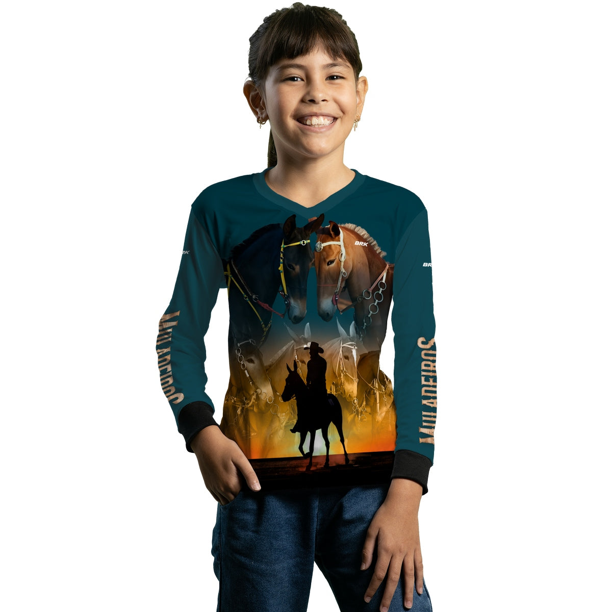 Camisa Infantil Agro Brk Muladeiro com Proteção Solar UV50+ - Brk Agro