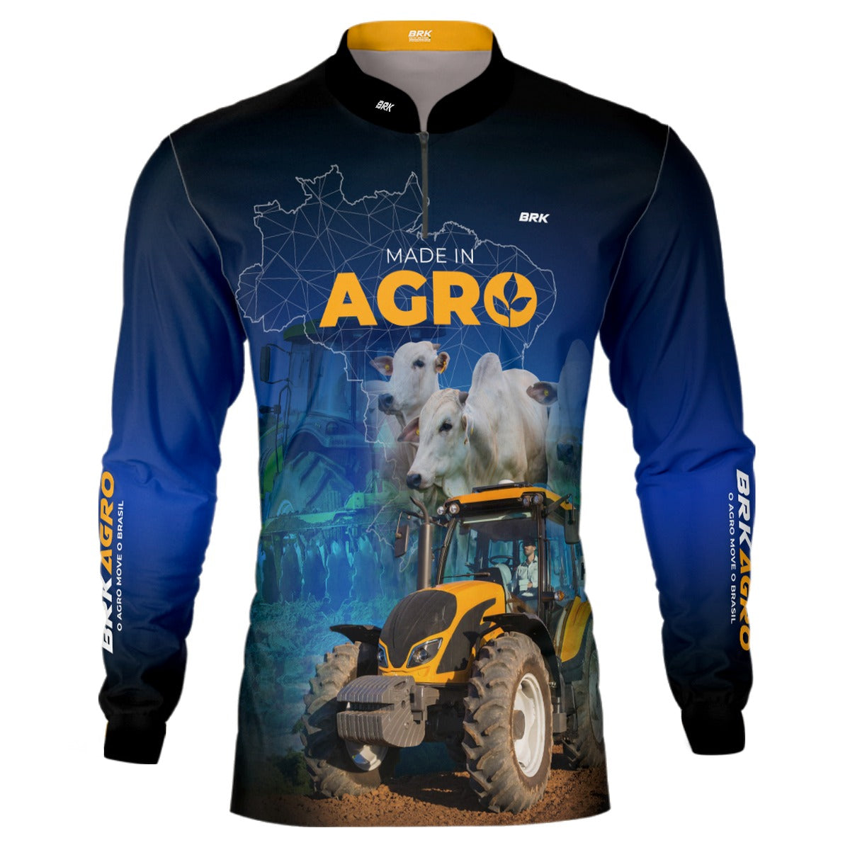 Camisa Agro Brk Made in Agro Pecuária com Proteção Solar UV50+ - Brk Agro
