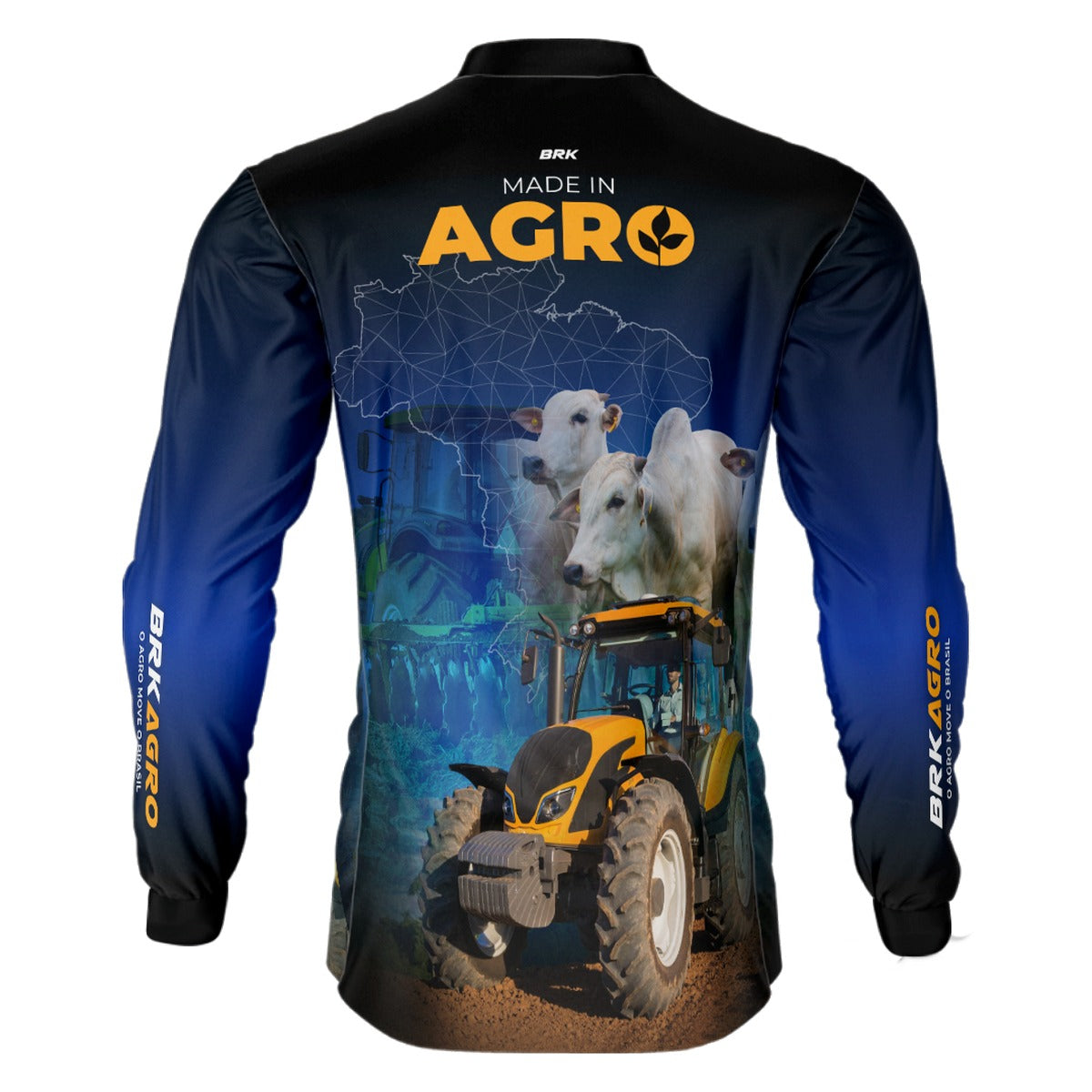 Camisa Agro Brk Made in Agro Pecuária com Proteção Solar UV50+ - Brk Agro