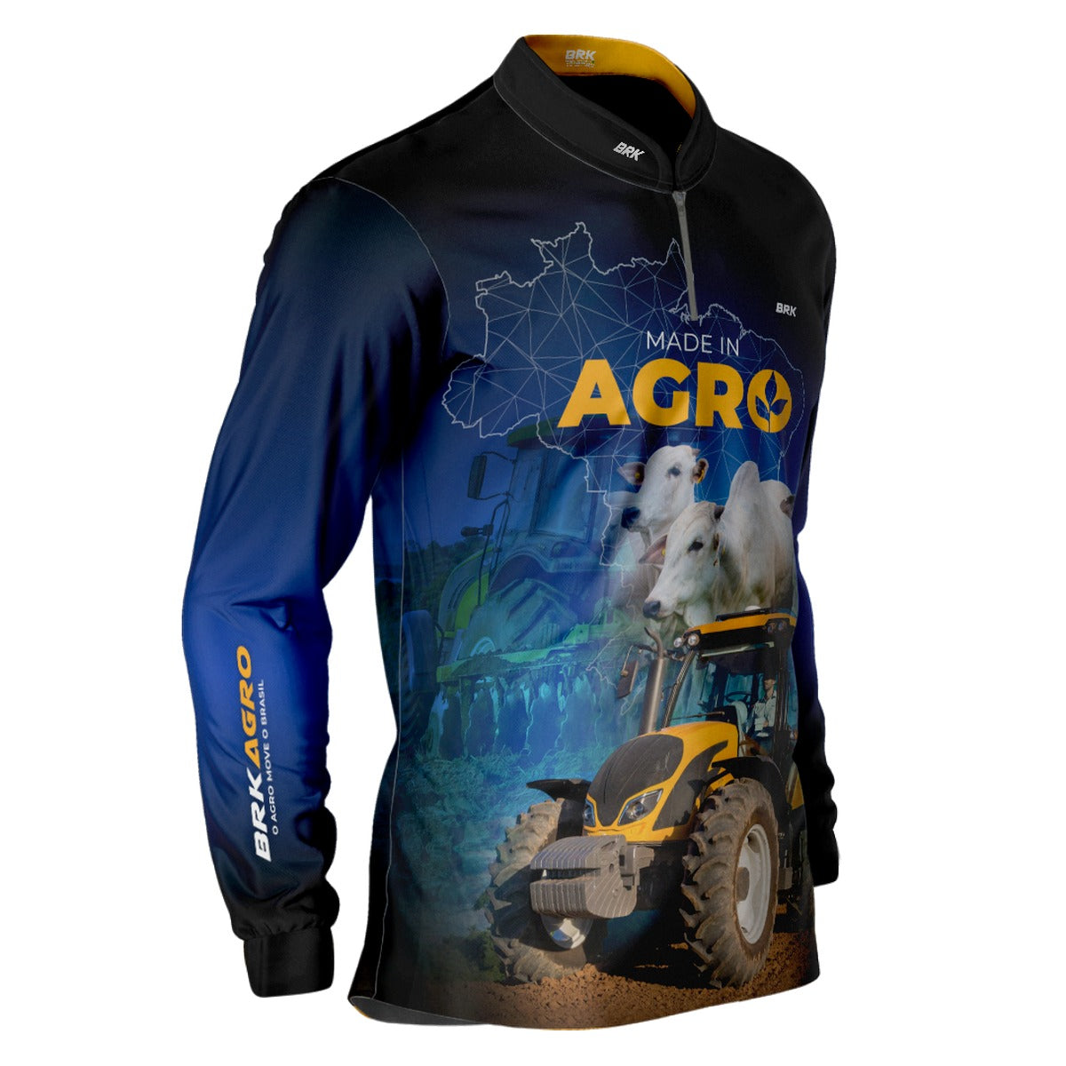 Camisa Agro Brk Made in Agro Pecuária com Proteção Solar UV50+ - Brk Agro