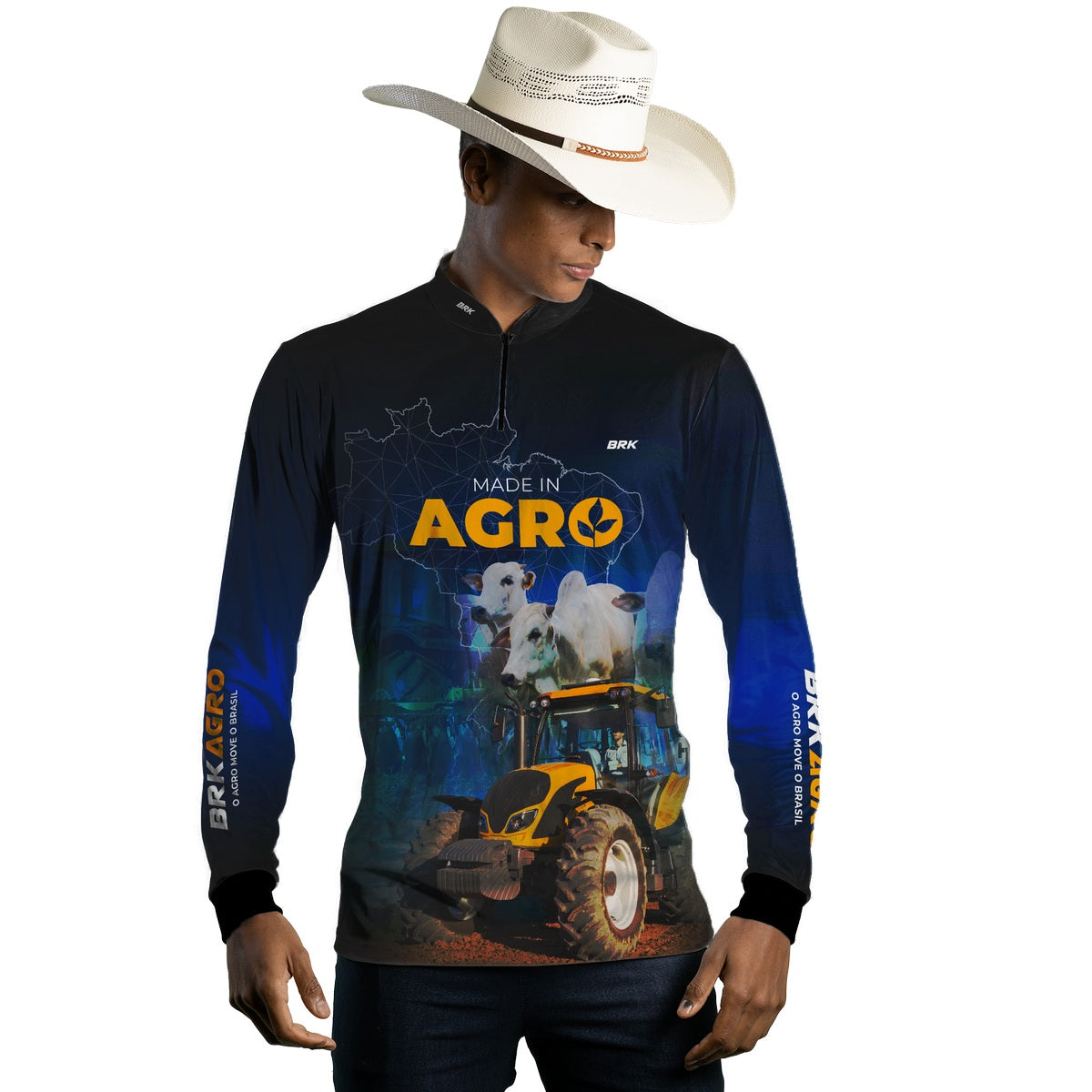 Camisa Agro Brk Made in Agro Pecuária com Proteção Solar UV50+ - Brk Agro