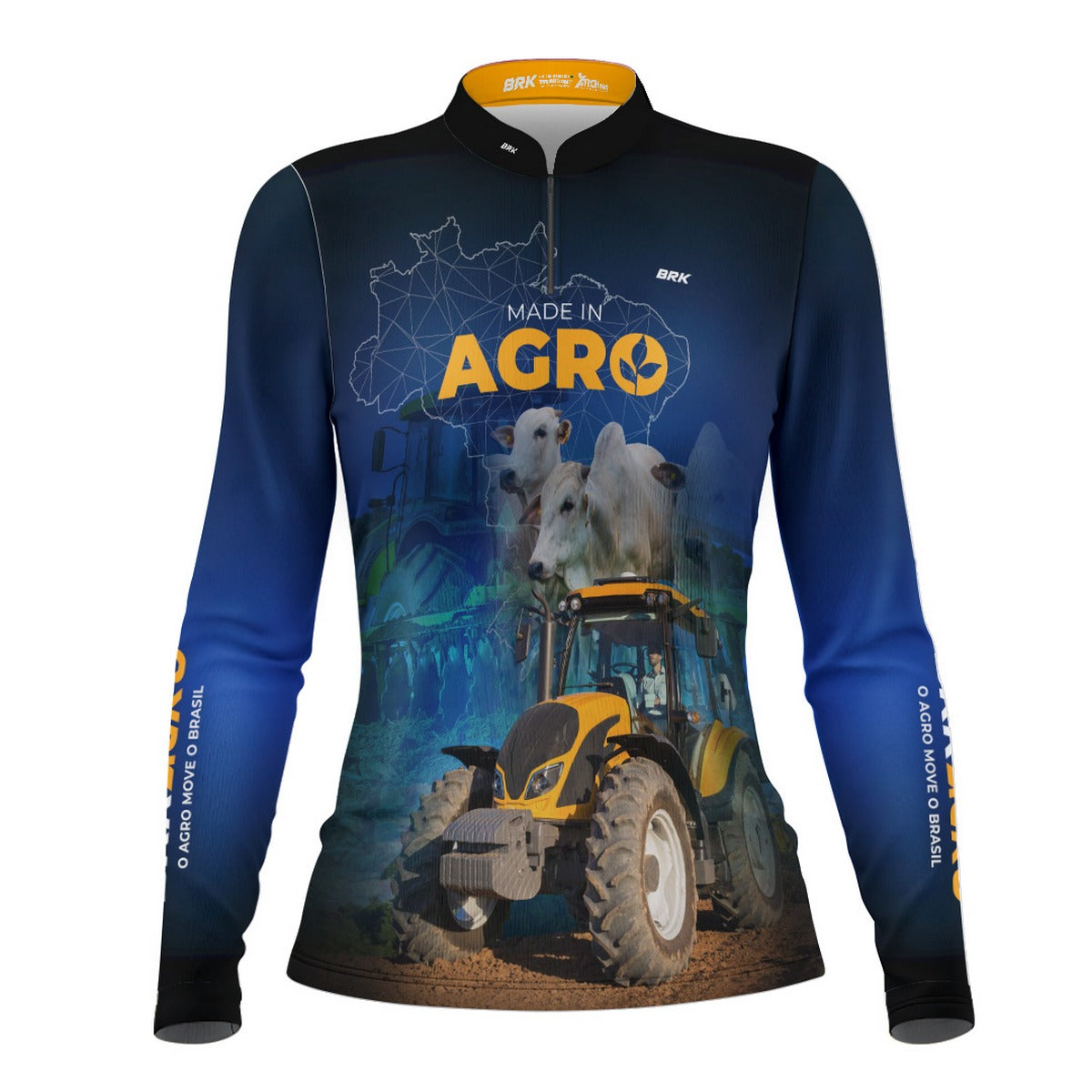 Camisa Feminina Agro  Brk Made in Agro Pecuária com Proteção Solar UV50+ - Brk Agro