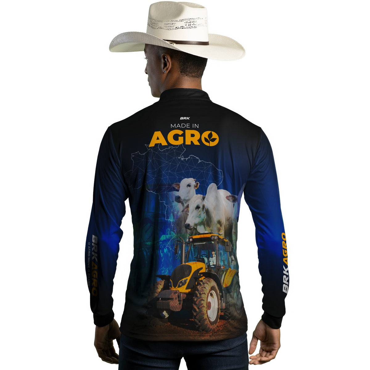 Camisa Agro Brk Made in Agro Pecuária com Proteção Solar UV50+ - Brk Agro