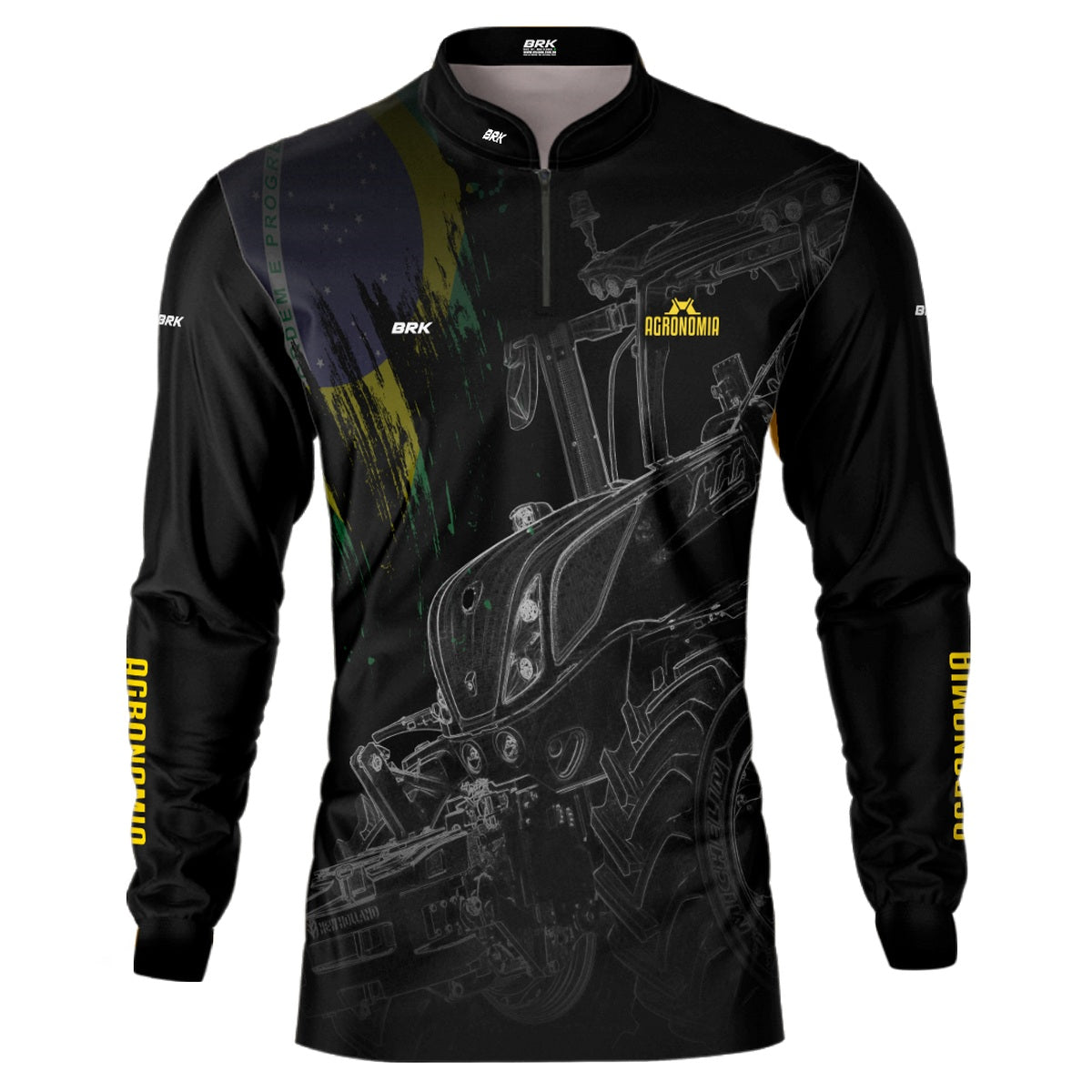 Camisa Agro Brk Agronomia Preta 2 com UV50+ - Brk Agro