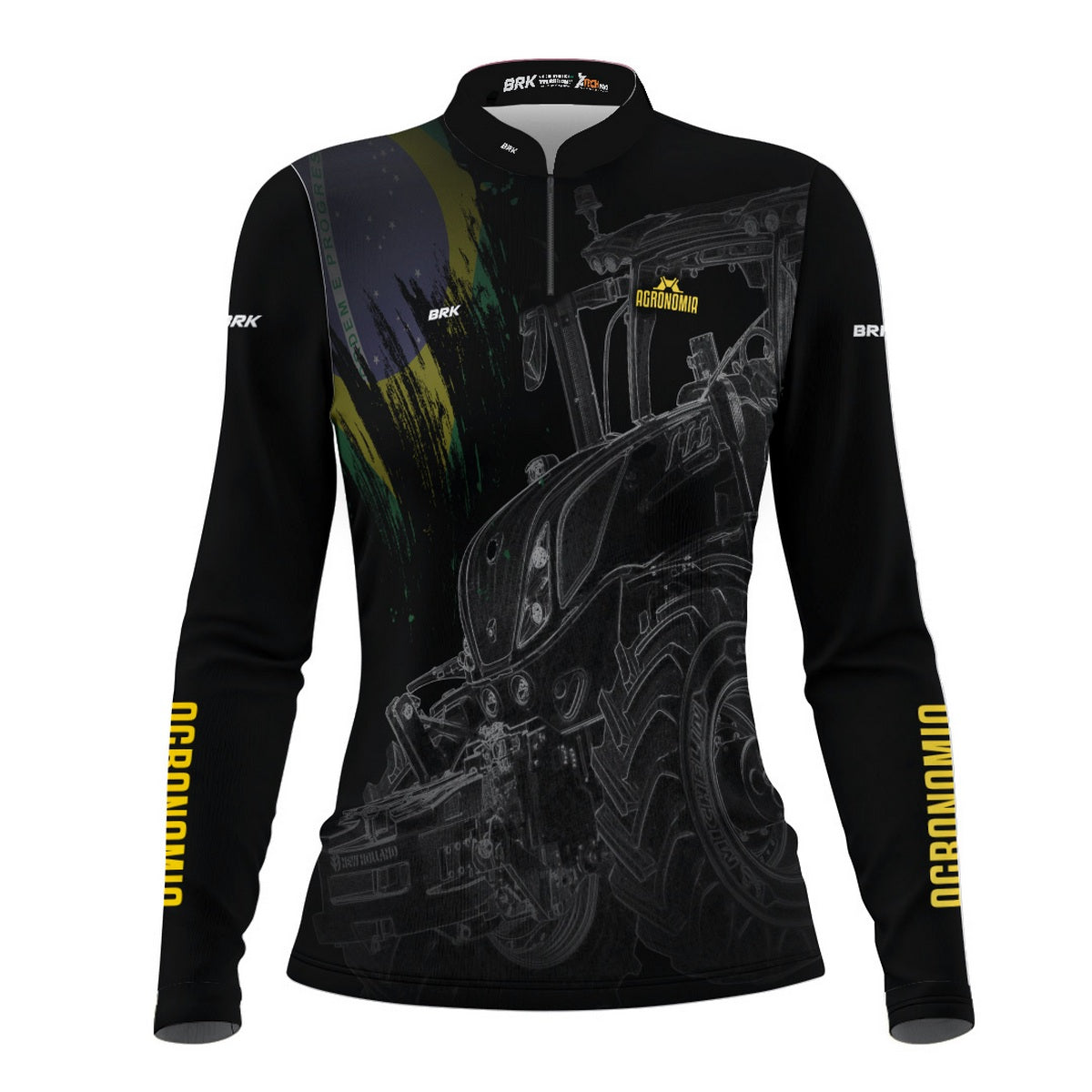 Camisa Feminina Agro  Brk Agronomia Preta 2 com UV50+ - Brk Agro