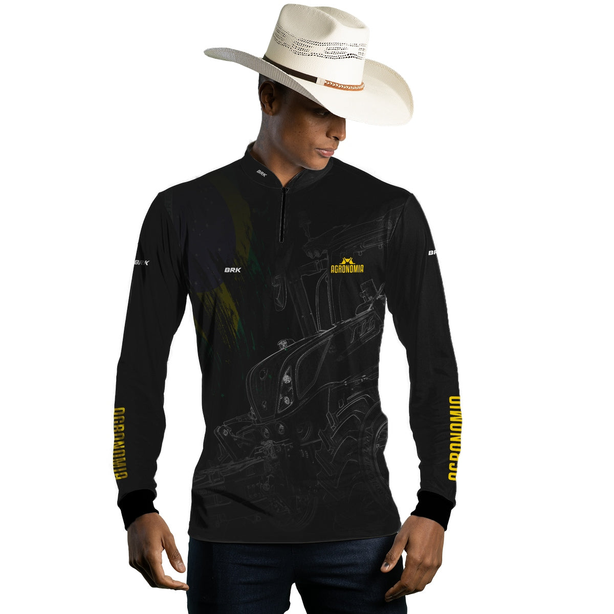 Camisa Agro Brk Agronomia Preta 2 com UV50+ - Brk Agro