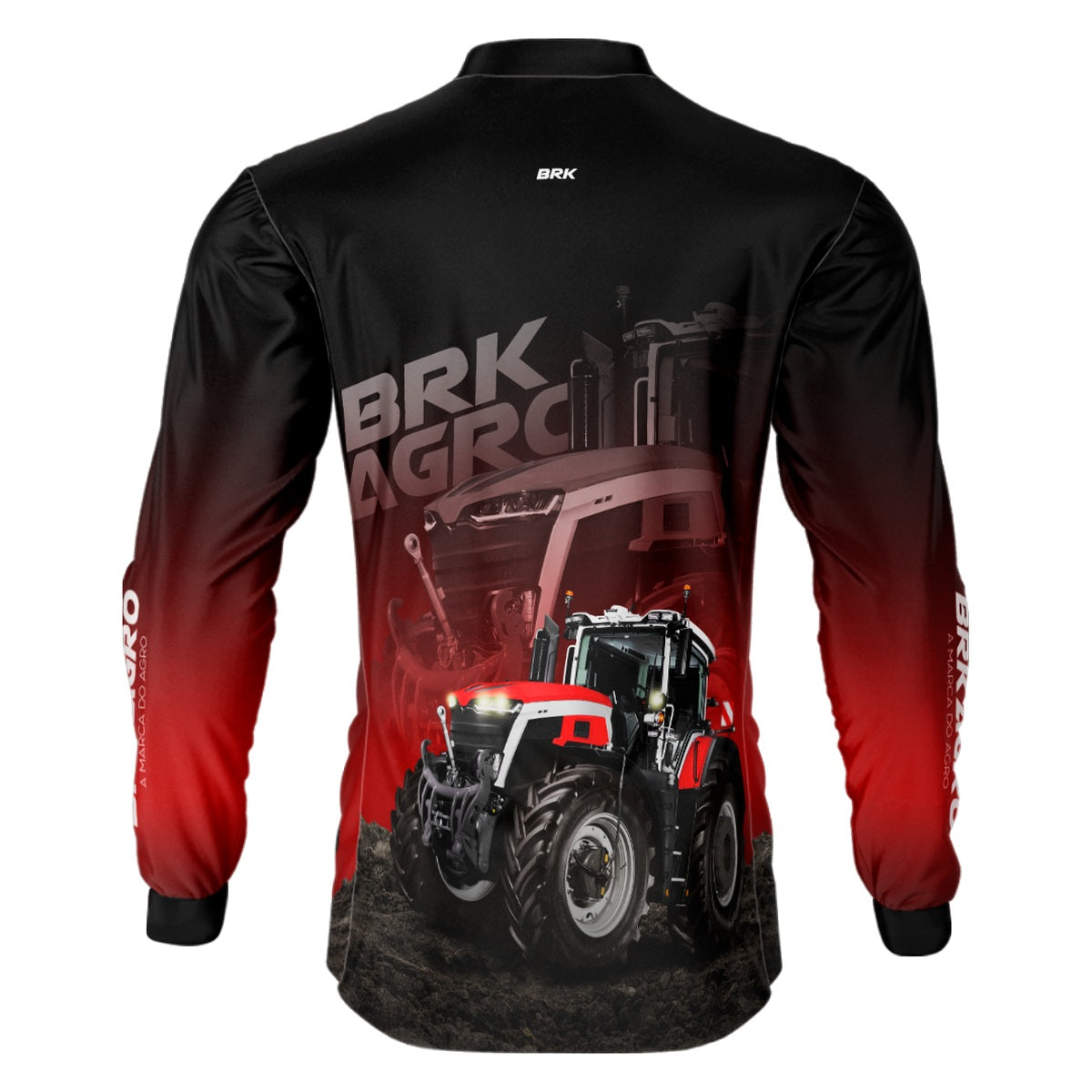 Camisa Agro Brk Trator Vermelho MF 9S com Proteção Solar UV50+ - Brk Agro