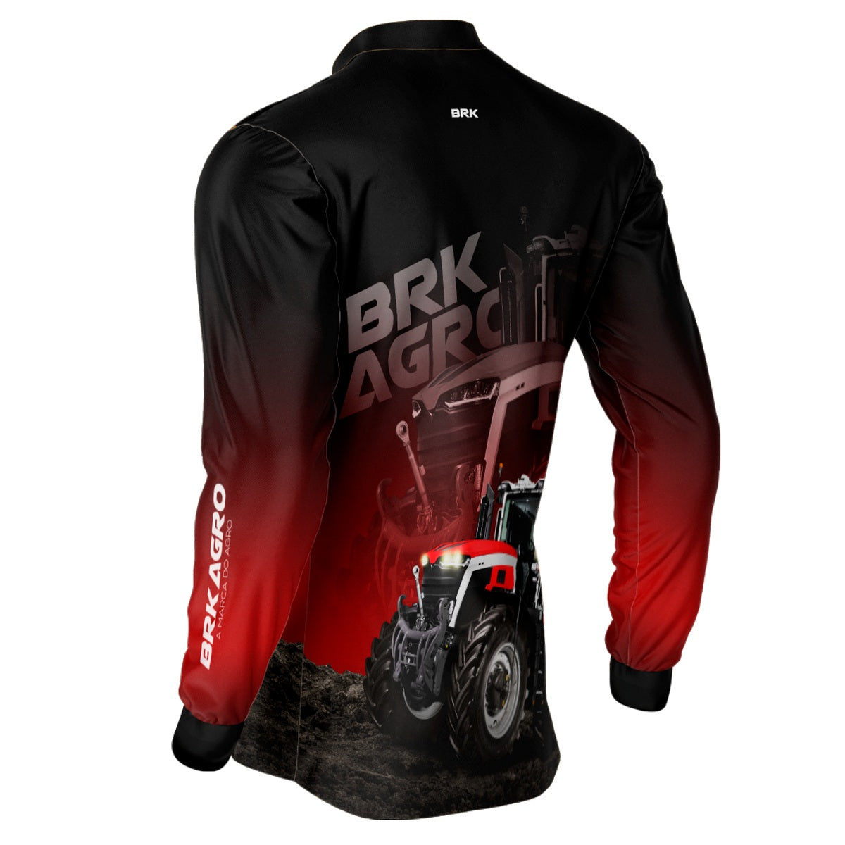 Camisa Agro Brk Trator Vermelho MF 9S com Proteção Solar UV50+ - Brk Agro