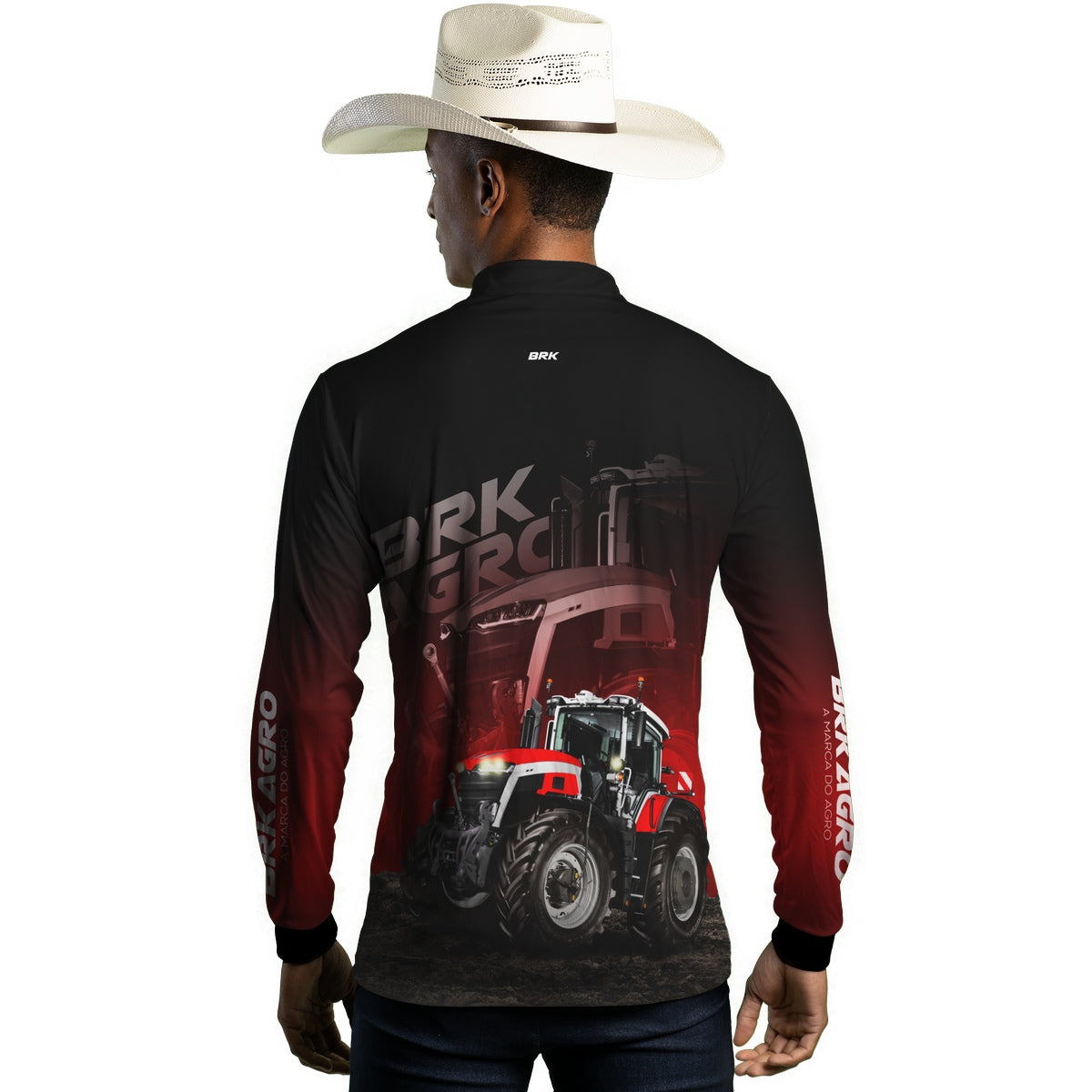 Camisa Agro Brk Trator Vermelho MF 9S com Proteção Solar UV50+ - Brk Agro