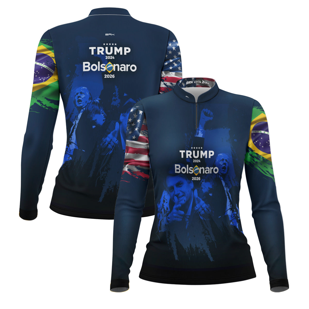 Camisa Agro Brk Trump e Bolsonaro Feminina com Proteção Solar UV50+ - Brk Agro