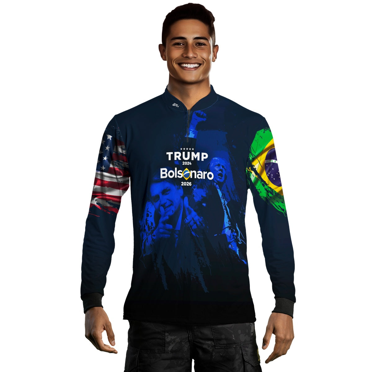 Camisa Agro Brk Trump e Bolsonaro com Proteção Solar UV50+ - Brk Agro
