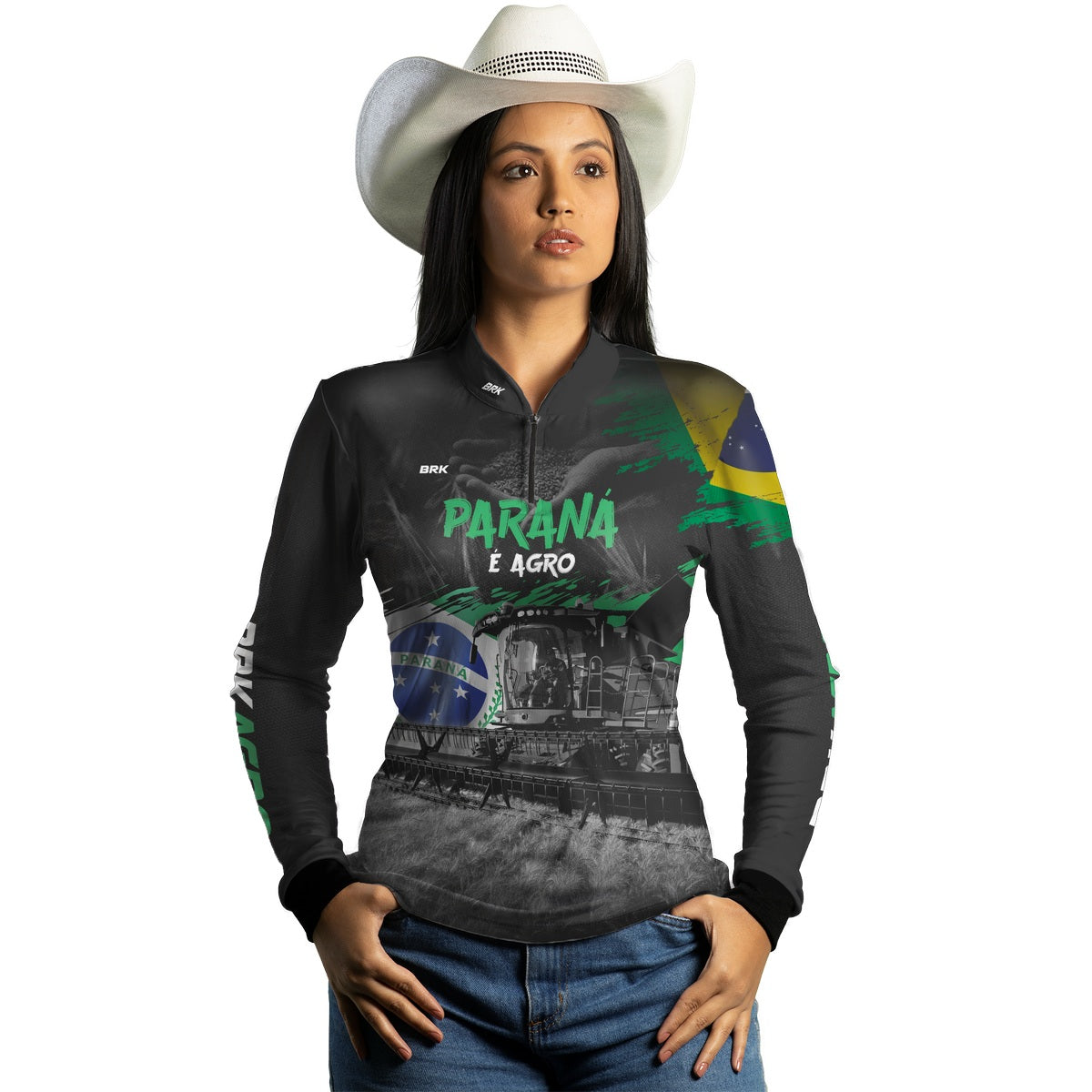 Camisa Feminina Agro  Brk Agro é Paraná com Proteção Solar UV50+ - Brk Agro
