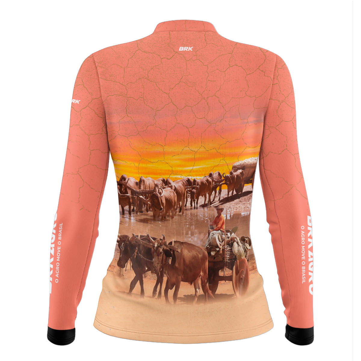 Camisa Feminina Agro  Brk Rose Boiadeiro com Proteção Solar UV50+ - Brk Agro