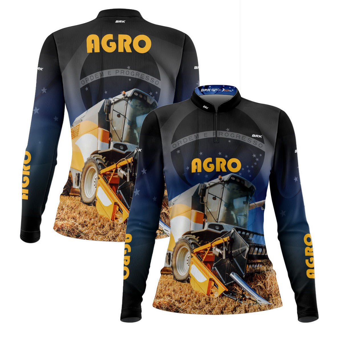 Camisa Feminina Agro  Brk Trator com Proteção Solar UV50+ - Brk Agro