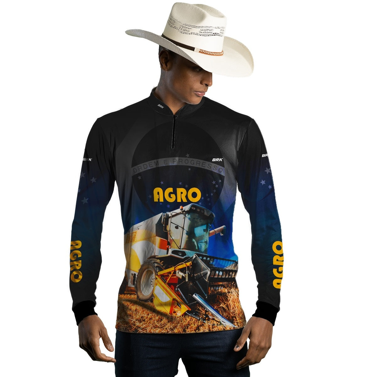 Camisa Agro Brk Trator com Proteção Solar UV50+ - Brk Agro