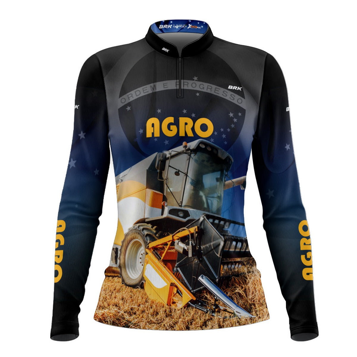 Camisa Feminina Agro  Brk Trator com Proteção Solar UV50+ - Brk Agro