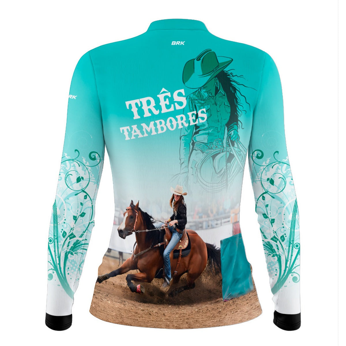 Camisa Feminina Agro  Brk Campeã Dos Três Tambores com Proteção Solar UV50+ - Brk Agro