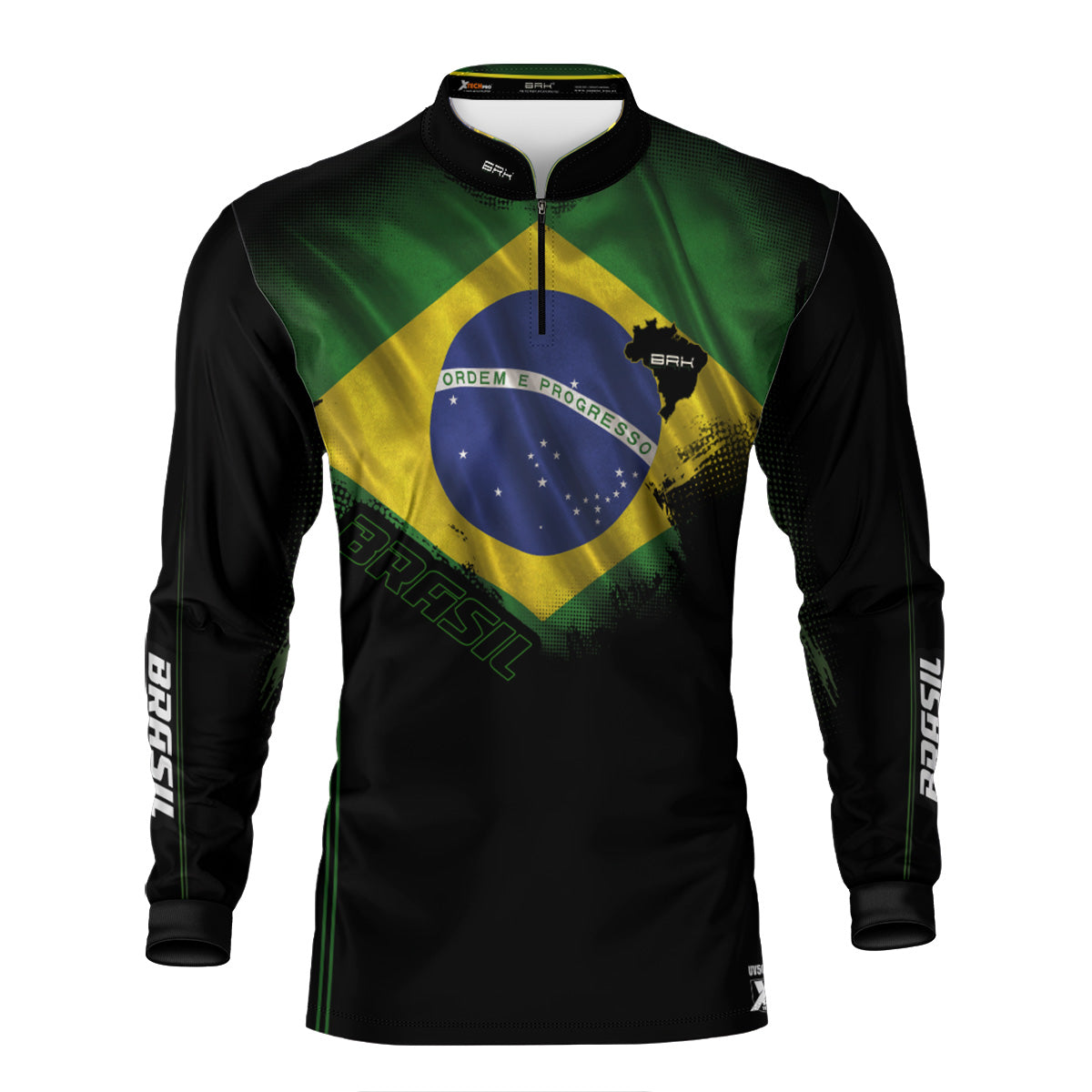 Camisa Agro Brk Bandeira do Brasil com Proteção Solar UV50+ - Brk Agro