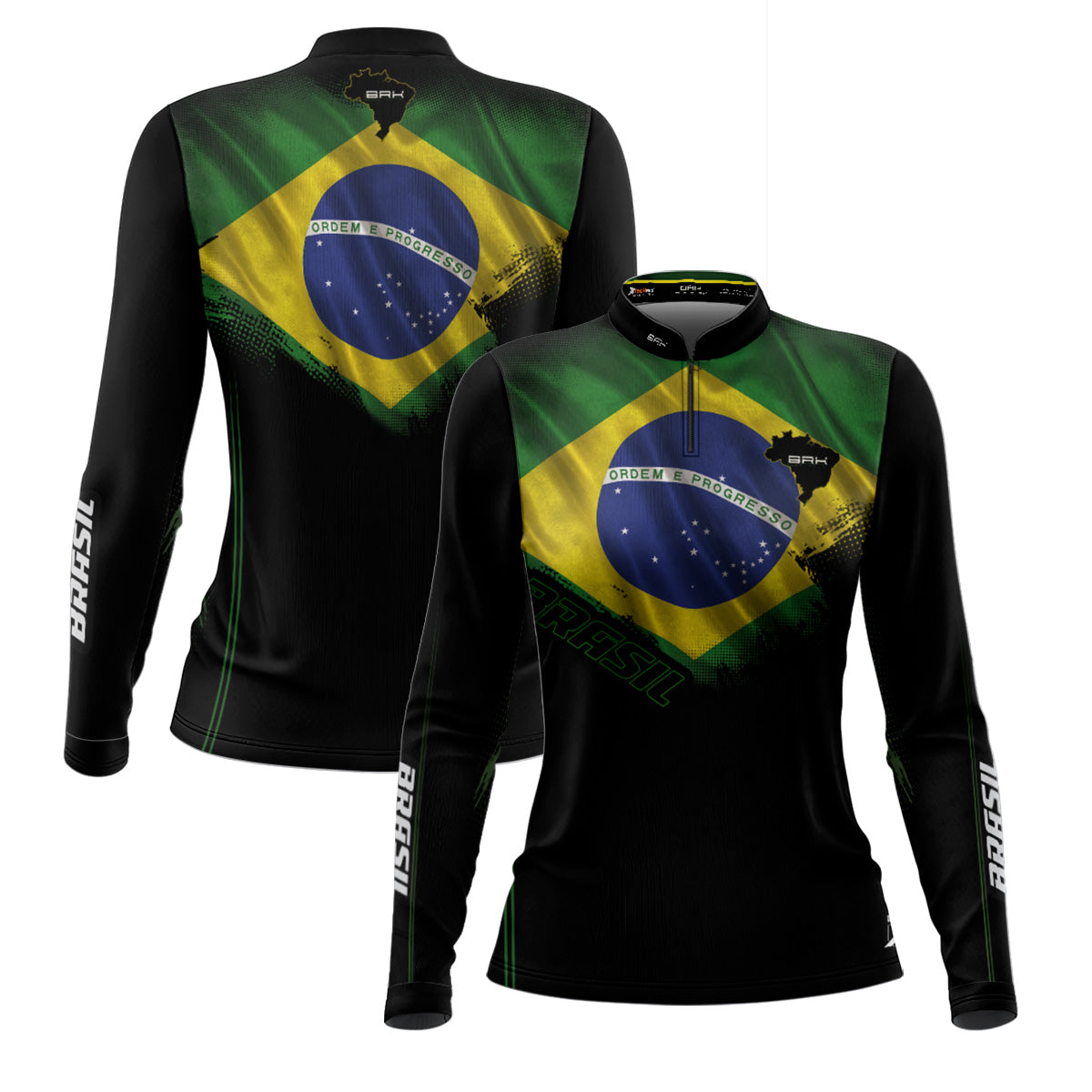 Camisa Feminina Agro  Brk Bandeira do Brasil com Proteção Solar UV50+ - Brk Agro