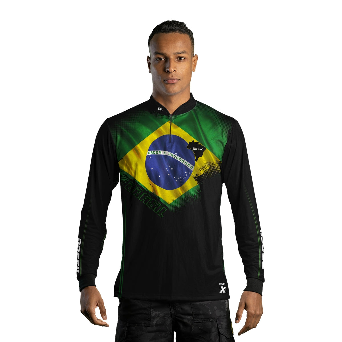 Camisa Agro Brk Bandeira do Brasil com Proteção Solar UV50+ Envio Imediato - Brk Agro