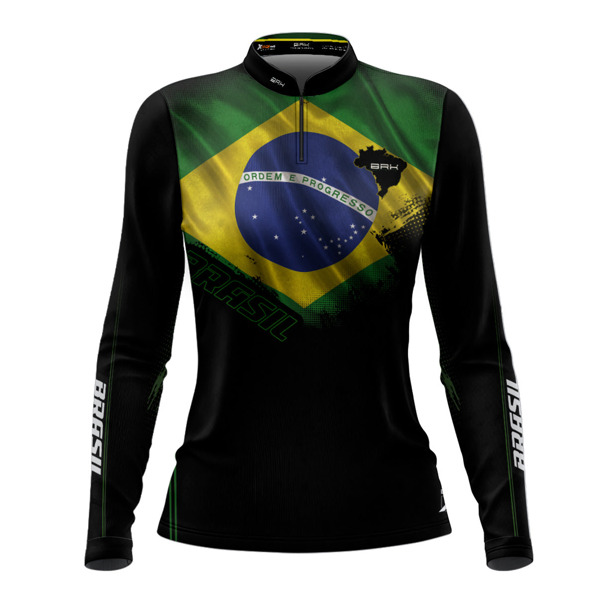 Camisa Feminina Agro  Brk Bandeira do Brasil com Proteção Solar UV50+ - Brk Agro