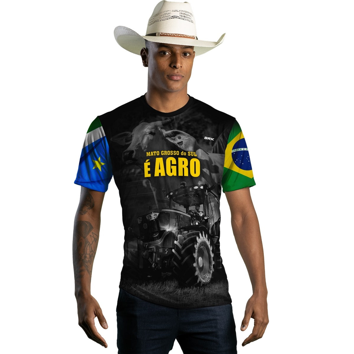 Camiseta Agro Brk Mato Grosso do Sul é Agro com UV50+ - Brk Agro